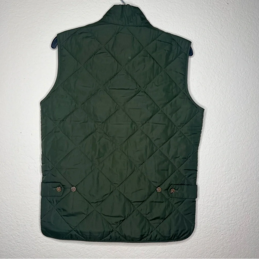 J.Crew Mercantile Quilted Vest Mens Size X-Small Green Pockets Zip Up Hiking - Picture 4 of 9